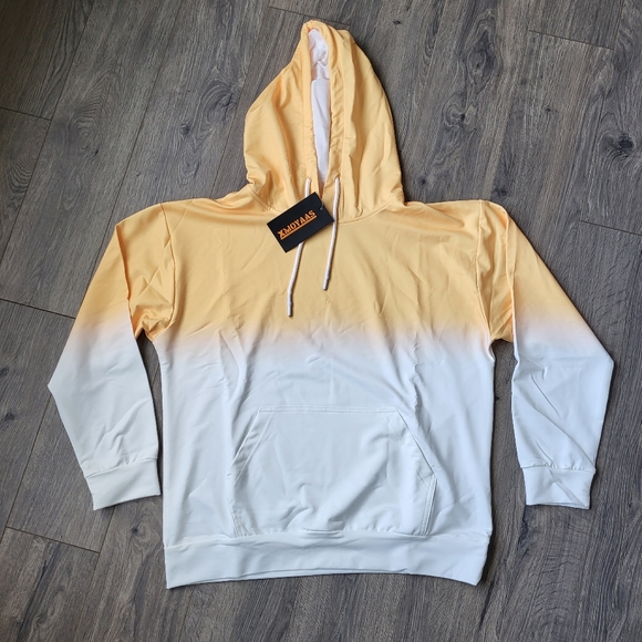 Dip Dye Hoodie Yellow & White {Medium} - Picture 2 of 11